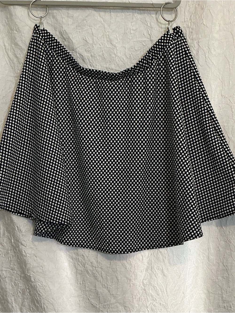 Wet Seal Black and White Polka Dot Circle Skirt 1990s style mini skirt size 1x